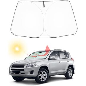 Car Front Windshield Sun Shade Foldable Sunshade Protector Custom Fit for Toyota 4Runner 2010-2021 2022 2023 Interior Accessories Sun Visor Protector Blocks UV Rays Keep Your Car Cooler(Black)