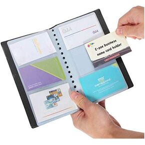 Business Card Holder PU Leather 300 Slots Business Name ID Professional Credit Card Holder Rack Book Case Organizer Name Card Book Holder Office Business Card Holder