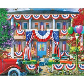 Springbok Independence Day 1000 Piece Jigsaw Puzzle for Adults and Families - Patriotic 4th of July - Great for Game Nights - Finixhed Size is 30" x 24"