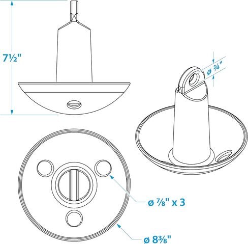 Seachoice Mushroom Anchor – Vinyl-Coated Cast Iron – Black – Multiple Sizes in Saudi Arabia