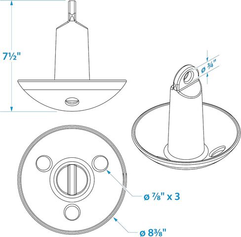 Seachoice Mushroom Anchor – Vinyl-Coated Cast Iron – Black – Multiple Sizes in Saudi Arabia