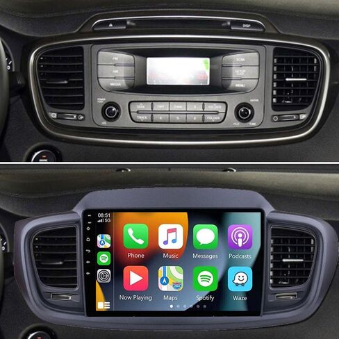 Android 13 for Kia Sorento Radio 2015-2018 Car Stereo 10"" Touchscreen Wireless Carplay Android Auto DSP Bluetooth GPS Navigation FM with Free Reverse Camera (2GB RAM+32GB ROM) in Saudi Arabia