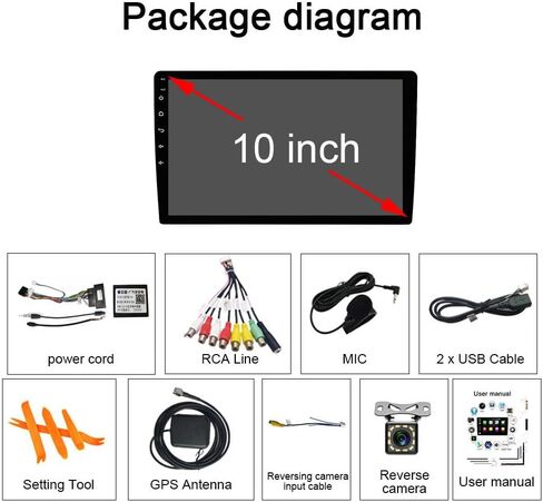 Android 13 for Kia Sorento Radio 2015-2018 Car Stereo 10"" Touchscreen Wireless Carplay Android Auto DSP Bluetooth GPS Navigation FM with Free Reverse Camera (2GB RAM+32GB ROM) in Saudi Arabia