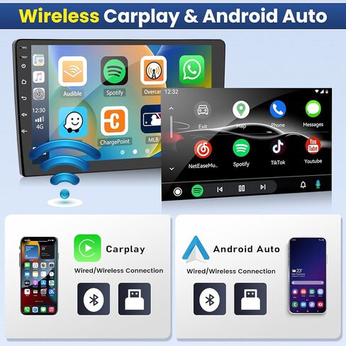 2+64G Android 13 Car Radio for Jeep Grand Cherokee WK 2008-2013 with Wireless CarPlay Android Auto, 9" Touchscreen in Dash GPS Radio with WiFi Bluetooth Mirror Link FM RDS HiFi EQ SWC Backup Camera in Saudi Arabia