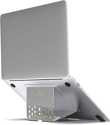 حامل كمبيوتر محمول نحيف لجهاز MacBook أنحف وقابل للتعديل وحامل مريح قابل للتهوية / 6 خطوات لإعدادات ارتفاع زاوية قابلة للتعديل / متوافق مع أجهزة الكمبيوتر المحمولة المحمولة حتى 17 بوصة (فضي) in Saudi Arabia