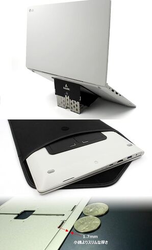 حامل كمبيوتر محمول نحيف لجهاز MacBook أنحف وقابل للتعديل وحامل مريح قابل للتهوية / 6 خطوات لإعدادات ارتفاع زاوية قابلة للتعديل / متوافق مع أجهزة الكمبيوتر المحمولة المحمولة حتى 17 بوصة (فضي) in Saudi Arabia