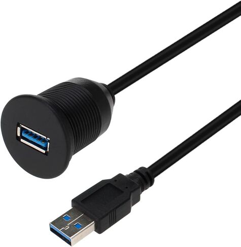 LDKCOK USB 3.0 Mount Cable - USB Extension Flush, Dash, Panel Mount Cable، للسيارة والقارب والدراجات النارية والمزيد (3.3 قدم / 1 متر) in Saudi Arabia