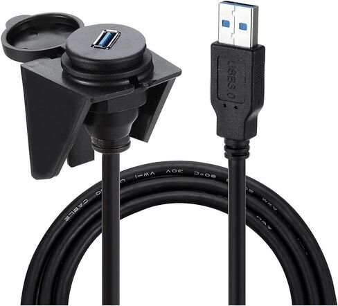 LDKCOK USB 3.0 Mount Cable - USB Extension Flush, Dash, Panel Mount Cable، للسيارة والقارب والدراجات النارية والمزيد (3.3 قدم / 1 متر) in Saudi Arabia