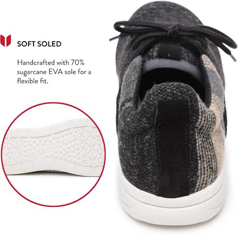 Minnetonka Men’s Eco Anew - Fashion Knit Sneakers Handcrafted with EcoPlush Recycled Insole, 100% Recycled Breathable Mesh Lining and Laces, 70% Sugarcane Sole, and Fabric Upper in Saudi Arabia