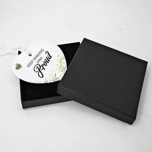 Keep Making Him Proud Ceramic Ornament,Heart Plaque Bereavement Keepsake Sign,Anniversary of Passing,Thinking of You,Loss of Loved One,Loss of Dad, Grandad or Dad Remembrance Memorial Sympathy Gift in Saudi Arabia