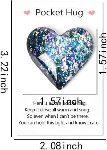 Pocket Hug Heart Token Gift for Daughter Son Encouragement Inspirational Gifts for Friends Thinking of You Gift for Women Men Long Distance Gifts for Grandson Granddaughter Birthday in Saudi Arabia