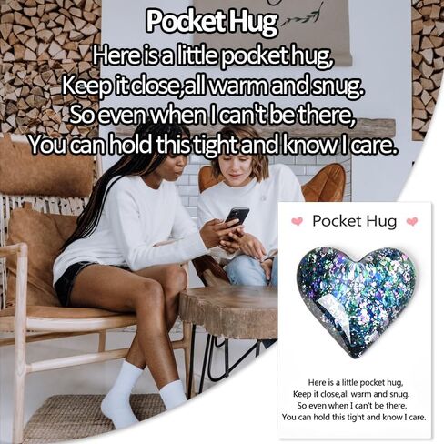 Pocket Hug Heart Token Gift for Daughter Son Encouragement Inspirational Gifts for Friends Thinking of You Gift for Women Men Long Distance Gifts for Grandson Granddaughter Birthday in Saudi Arabia