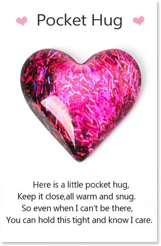 Pocket Hug Heart Token Gift for Daughter Son Encouragement Inspirational Gifts for Friends Thinking of You Gift for Women Men Long Distance Gifts for Grandson Granddaughter Birthday in Saudi Arabia