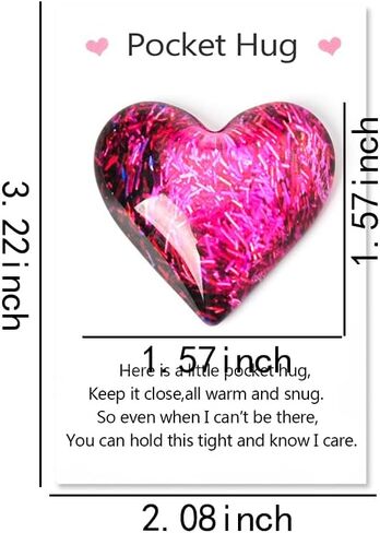 Pocket Hug Heart Token Gift for Daughter Son Encouragement Inspirational Gifts for Friends Thinking of You Gift for Women Men Long Distance Gifts for Grandson Granddaughter Birthday in Saudi Arabia