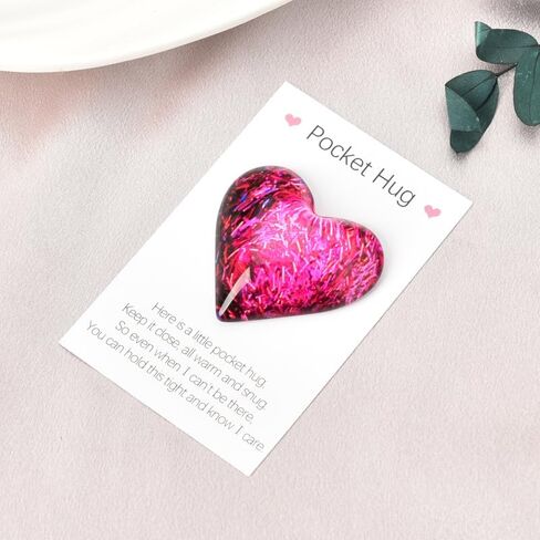 Pocket Hug Heart Token Gift for Daughter Son Encouragement Inspirational Gifts for Friends Thinking of You Gift for Women Men Long Distance Gifts for Grandson Granddaughter Birthday in Saudi Arabia