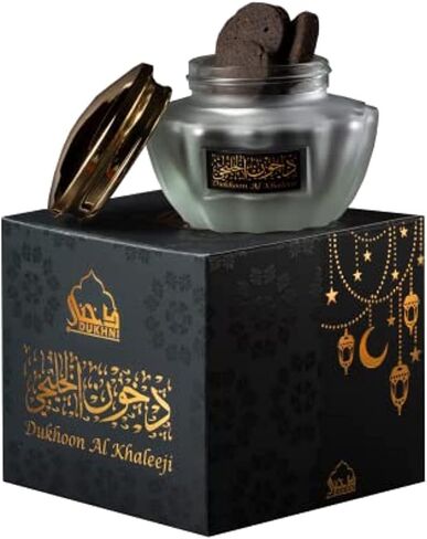دخون الخليج عود بخور من دخاني | بخور عربي أصيل | برطمان 40 جم | صناعة يدوية، فاخرة | مزيج شرقي حار | مثالية لسلال هدايا الصلاة ورمضان والعيد in Saudi Arabia