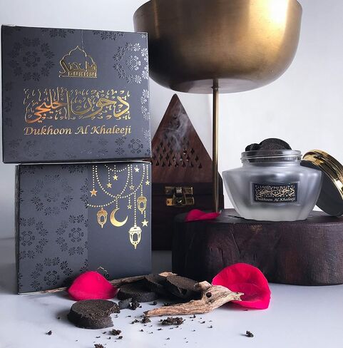 دخون الخليج عود بخور من دخاني | بخور عربي أصيل | برطمان 40 جم | صناعة يدوية، فاخرة | مزيج شرقي حار | مثالية لسلال هدايا الصلاة ورمضان والعيد in Saudi Arabia
