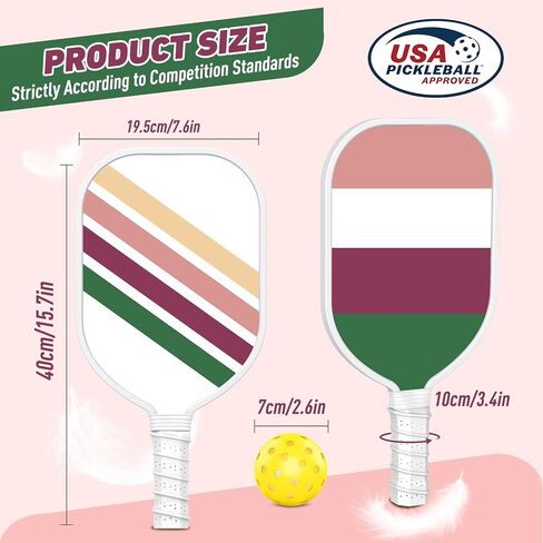 Pickleball Paddles Set USAPA Approved, Lightweight and Durable with Unique Design, USAPA Approved Pickleball Paddles Set of 4, 4 Pickleball Balls, Pickleball Bag, Pickleball Paddles (Gradual) in Saudi Arabia
