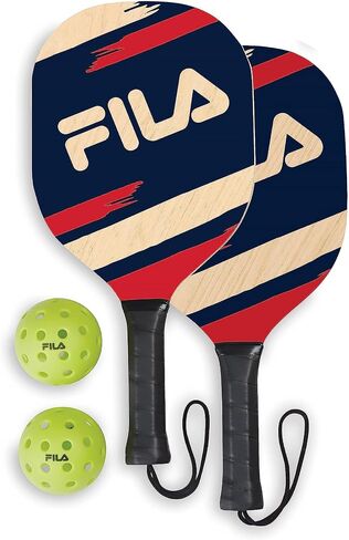 FILA Accessories Pickleball Paddles Set of 2 - Includes 2 Pickleball Rackets, 2 Outdoor Pickleball Balls, Pickleball Racket Game Equipment Mesh Bag in Saudi Arabia