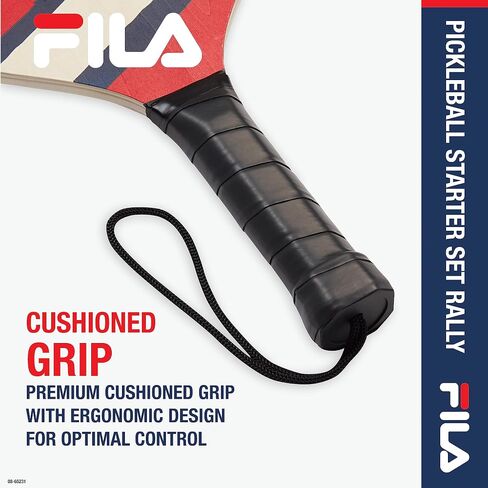 FILA Accessories Pickleball Paddles Set of 2 - Includes 2 Pickleball Rackets, 2 Outdoor Pickleball Balls, Pickleball Racket Game Equipment Mesh Bag in Saudi Arabia