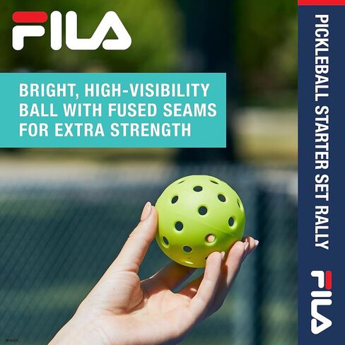 FILA Accessories Pickleball Paddles Set of 2 - Includes 2 Pickleball Rackets, 2 Outdoor Pickleball Balls, Pickleball Racket Game Equipment Mesh Bag in Saudi Arabia