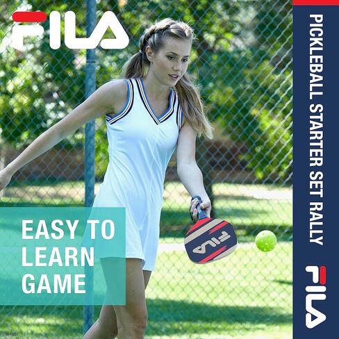 FILA Accessories Pickleball Paddles Set of 2 - Includes 2 Pickleball Rackets, 2 Outdoor Pickleball Balls, Pickleball Racket Game Equipment Mesh Bag in Saudi Arabia
