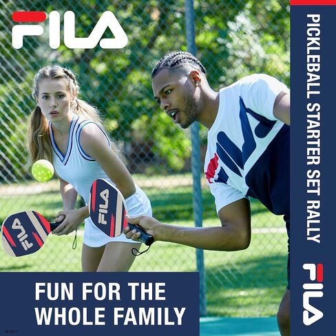 FILA Accessories Pickleball Paddles Set of 2 - Includes 2 Pickleball Rackets, 2 Outdoor Pickleball Balls, Pickleball Racket Game Equipment Mesh Bag in Saudi Arabia