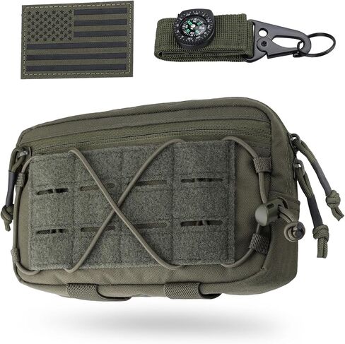 WYNEX Tactical Molle Admin Dump Pouch, Molle Pouches for Vest Utility EDC Pouch Bag Dual-Purpose Sub Abdominal Dangler Drop Pouch with Molle Loop Back Strap in Saudi Arabia