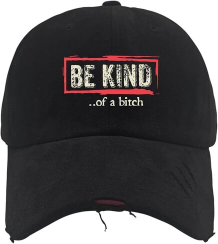 Be Kind of a Bitch Golf hat Daddy hat AllBlack Black Hats for Men Gifts for Dad Hiking Hats in Saudi Arabia