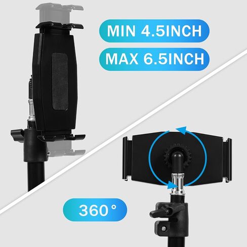 4 Sets Phone Tripod 63 Inch Height Adjustable Tripod Stand Floor Selfie Stick Tripod 360° Rotating Tablet Stand Holder Tablet Tripod Mount with 4 Storage Bags for Video Recording Live Streaming in Saudi Arabia