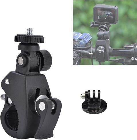 مشبك تثبيت على مقود الدراجة لكاميرا GoPro 10/9/8/7/6/DJI OSMO/ Insta360 One R/Yi، حامل حامل للدراجة النارية مع برغي 1/4 in Kuwait