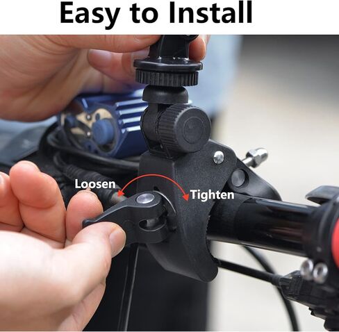 مشبك تثبيت على مقود الدراجة لكاميرا GoPro 10/9/8/7/6/DJI OSMO/ Insta360 One R/Yi، حامل حامل للدراجة النارية مع برغي 1/4 in Kuwait