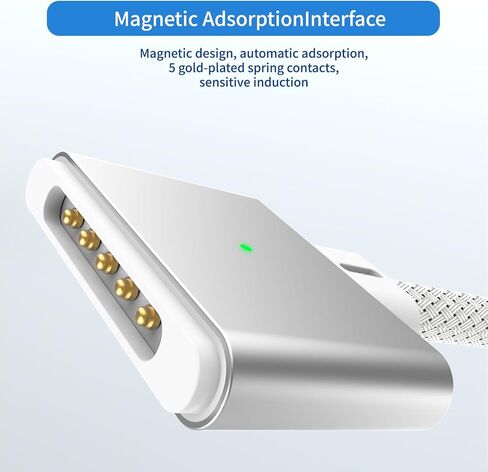 كابل USB-C إلى مغناطيسي 3 بقوة 140 واط، كابل شحن مغناطيسي 6.6FT/2M لأجهزة MacBook Air 2024 M3 13/15 بوصة، MacBook Pro 2023 M2 Pro & Max 14"16"، MacBook Air 2022/2023 M2، MacBook Pro 2021 M1 & Max 14 "16" in Kuwait