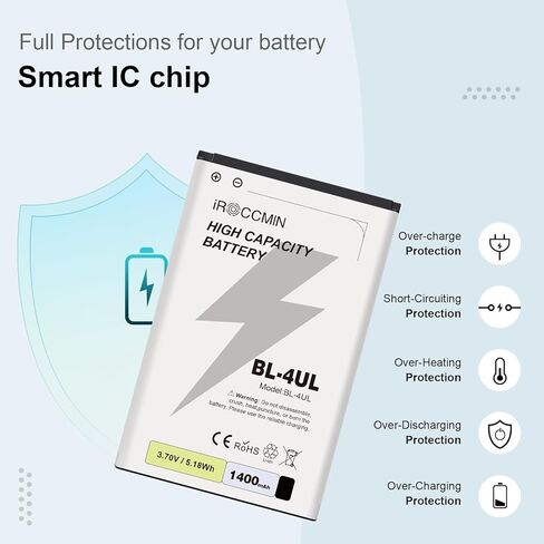 بطارية بديلة BL-4UL، بطارية بديلة عالية السعة 1400 مللي أمبير في الساعة لهاتف Nokia 3310 TA-1036، 225 RM-1011 RM-1126 RM-1012 in Kuwait