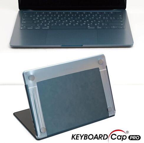 2-Pk Max Coverage for MacBook Air 13.6 Inch M2; Touch ID works thru it, Naked Feel & Look, Waterproof Touch and Keyboard Protection, Clear, GOS Keyboard Cap Pro in Saudi Arabia