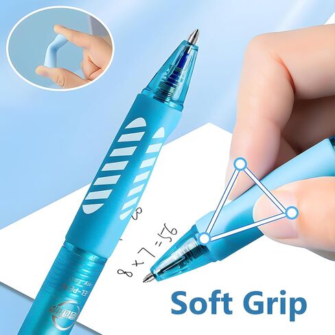 12 Pcs Aesthetic Erasable Pens 0.5mm Fine Point, Eraser Pen Make Mistakes Disappear,Comfort Grip, Cute Pens for Planners, Note Taking and Crossword Puzzles in Saudi Arabia