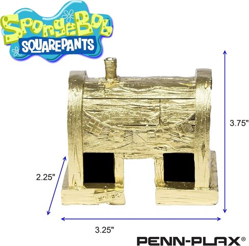 Penn-Plax Officially Licensed Spongebob Squarepants Krusty Krab Golden Edition Aquarium Ornament in Saudi Arabia