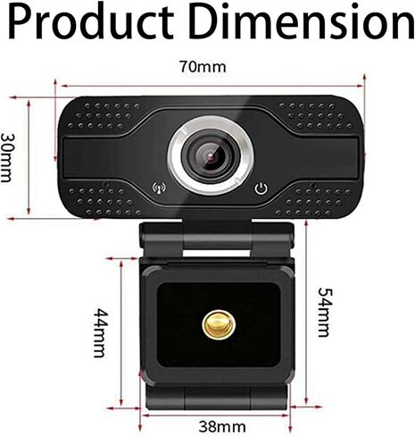 كاميرا ويب 1080P FHD مع غطاء للخصوصية، ميكروفون، كاميرا كمبيوتر ويب، التوصيل والتشغيل، للتكبير / سكايب / الفرق، المؤتمرات ومكالمات الفيديو JW-05B (1080P) in Kuwait