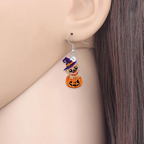 Acrylic Cute Dog Pug Earrings Dangle Pets Puppy Charms Pug Gifts for Pug Lovers Women in Saudi Arabia