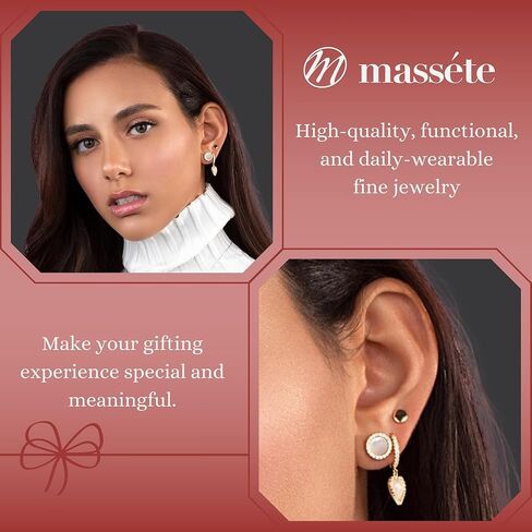 أقراط متدلية على شكل قلب من الفضة الإسترليني بتصميم قلب من اللؤلؤ والألماس المقلد للفتيات in Kuwait