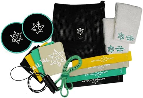 Resistance Bands kit | Physical Therapy Workout Equipment : Exercise Bands, Resistance Band Loops, Pull-up Band, Jump Rope & Sliders. Reduce Pain, Improve Flexibility & Strength. Free Back Plan incl. in Saudi Arabia