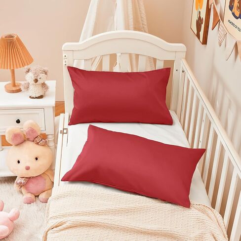 Warmstar 100% Cotton Toddler Pillowcase Set of 2, 600 Thread Count 13x18 Toddler Pillowcases Soft & Breathable, Cotton Travel Pillow Case Cover 13"x 18" with Envelope Closure,White in Saudi Arabia