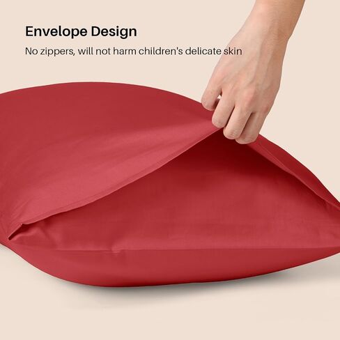 Warmstar 100% Cotton Toddler Pillowcase Set of 2, 600 Thread Count 13x18 Toddler Pillowcases Soft & Breathable, Cotton Travel Pillow Case Cover 13"x 18" with Envelope Closure,White in Saudi Arabia