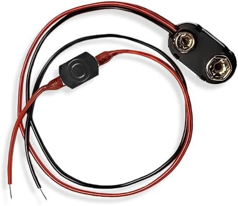 Evan Designs 9 Volt Battery Strap Connector with On/Off Push Button Switch (3 Pack) in Saudi Arabia