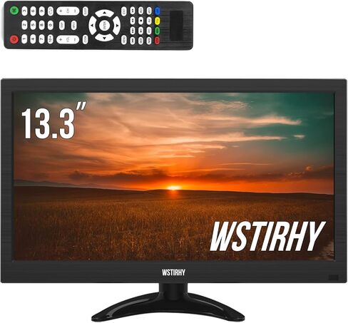 13.3 inch Small BNC Monitor, 1366x768 Resolution, Small Monitor with Remote Control, HDMI VGA AV BNC USB, Mini Monitorfor Fire Stick, Computer, Raspberry Pi, Kitchen Monitor, Built-in Speaker in Saudi Arabia
