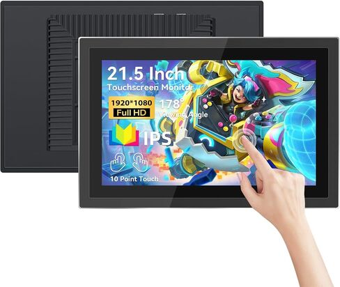 Touch Screen Monitor 10.1 Inch Multi-Touch Industrial Monitor 1280 * 800 HD | HDMI,VGA& USB | Built-in Speakers Touchscreen Monitor for Device POI/POS/Kiosk/Automation, VESA in Saudi Arabia