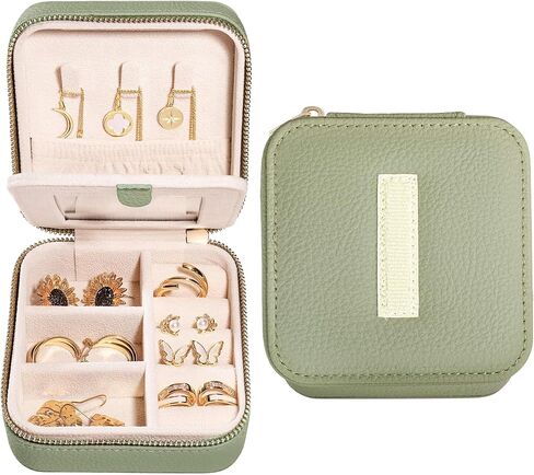 S.Leaf Initial Travel Jewelry Case Jewelry Boxes for Women Small Jewelry Box Travel Jewelry Box Jewelry Gift Boxes Jewelry Travel Case Jewelry Organizer Box Portable Travel Jewelry Case Letter L in Kuwait