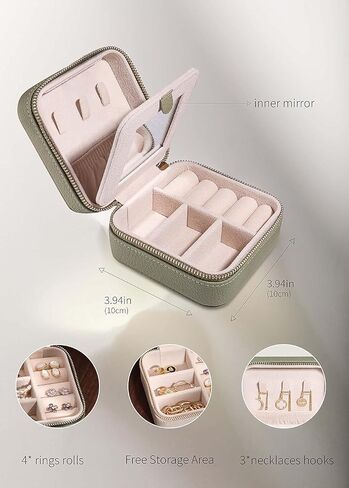 S.Leaf Initial Travel Jewelry Case Jewelry Boxes for Women Small Jewelry Box Travel Jewelry Box Jewelry Gift Boxes Jewelry Travel Case Jewelry Organizer Box Portable Travel Jewelry Case Letter L in Kuwait