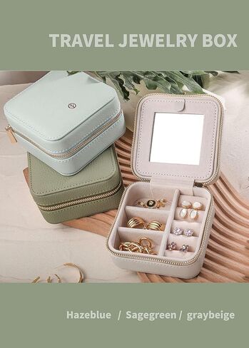 S.Leaf Initial Travel Jewelry Case Jewelry Boxes for Women Small Jewelry Box Travel Jewelry Box Jewelry Gift Boxes Jewelry Travel Case Jewelry Organizer Box Portable Travel Jewelry Case Letter L in Kuwait