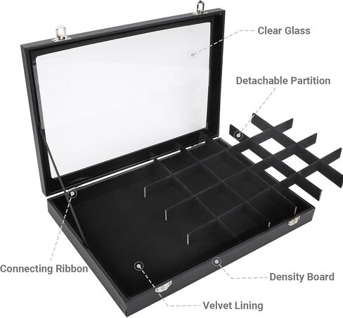 Large Earring Holder Organizer Box, 12-Compartment Jewelry Organizer Drawer for Earrings, Studs, Necklaces, Rings, Jewelry Accessories, Collections in Saudi Arabia